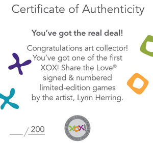 XOX! Share the Love® Game - Art Collectors - Limited First Edition Set