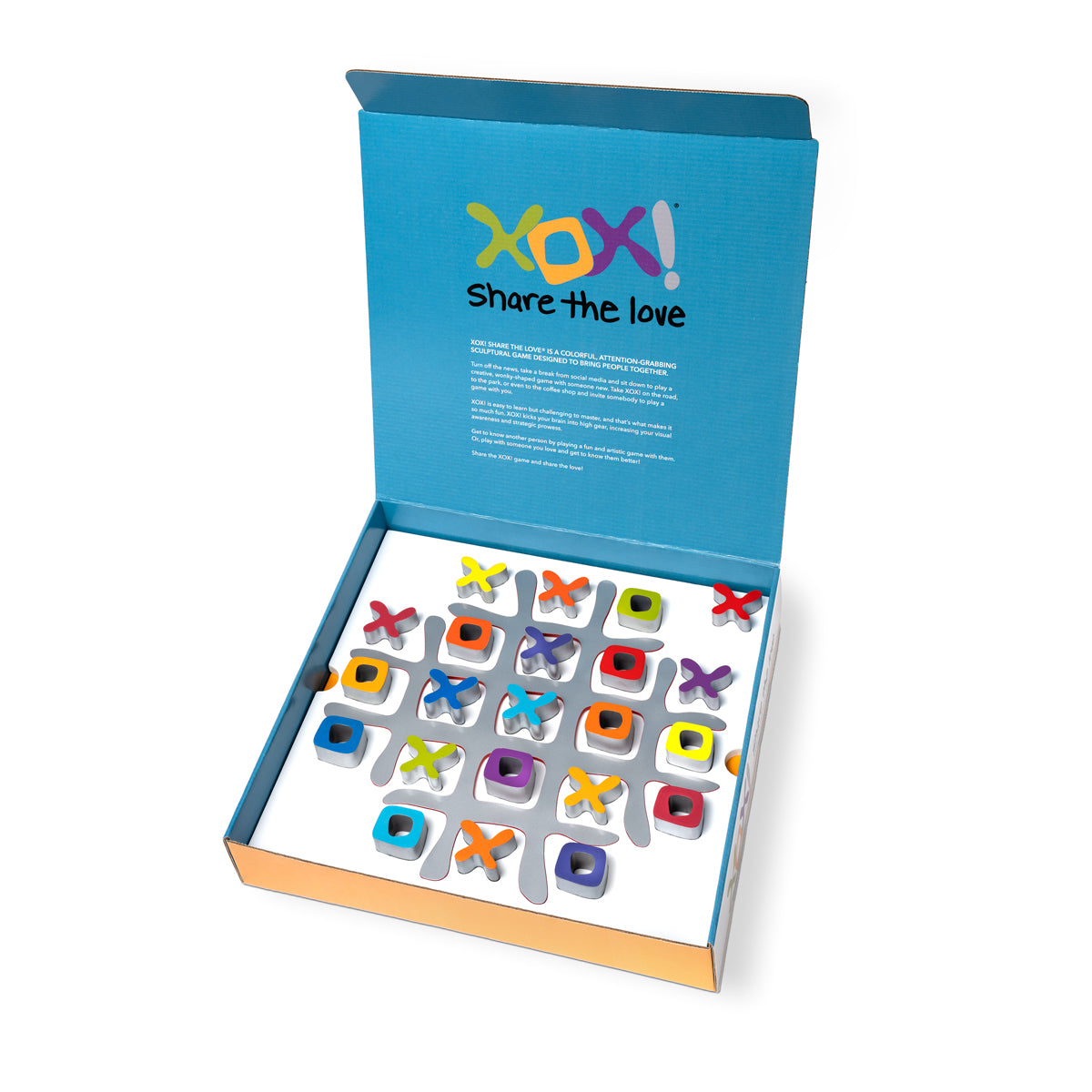 XOX! Share the Love. The fun, artist-signed, special edition board game that doubles as art.